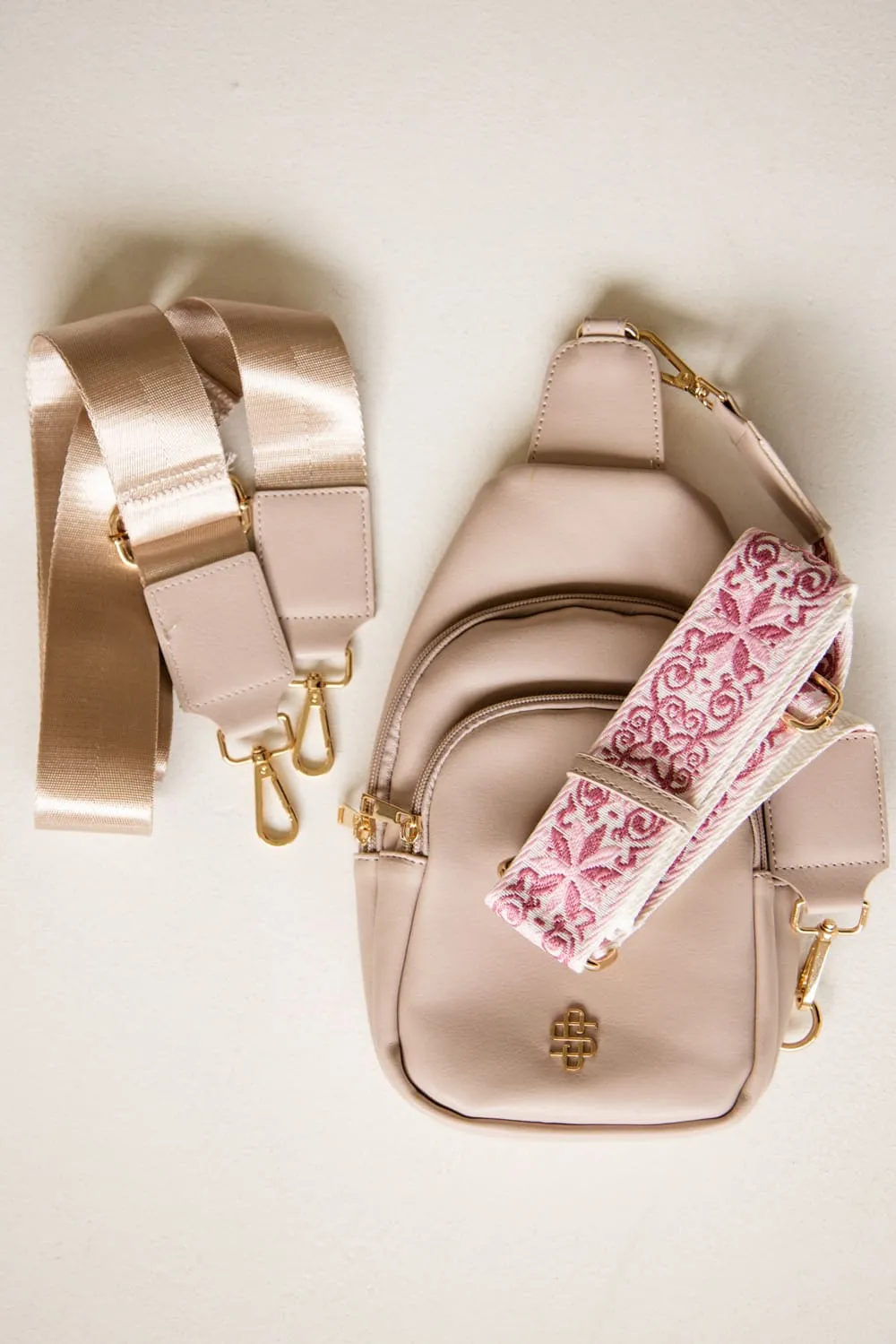 Simply Southern Sling Bag in Almond Tan | 0224-BAG-LTHR-SLING-ALMOND