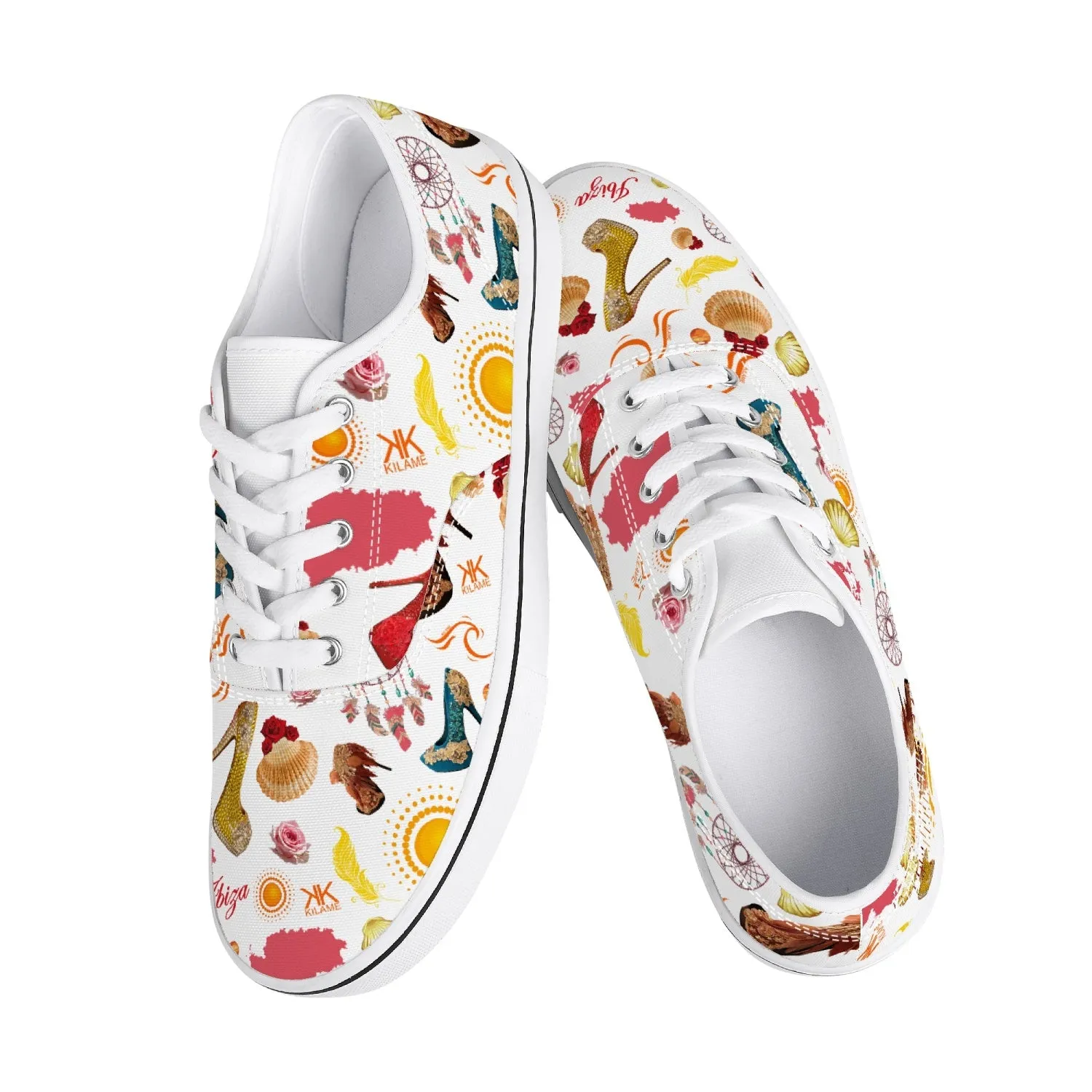 Skate Shoes - White 'Ibiza life'