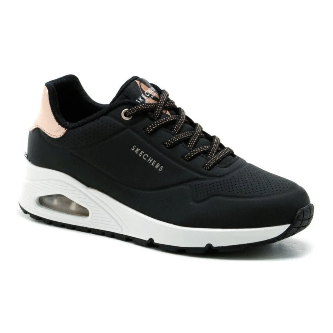 Skechers Uno Shimmer Away Ladies Sneakers Black