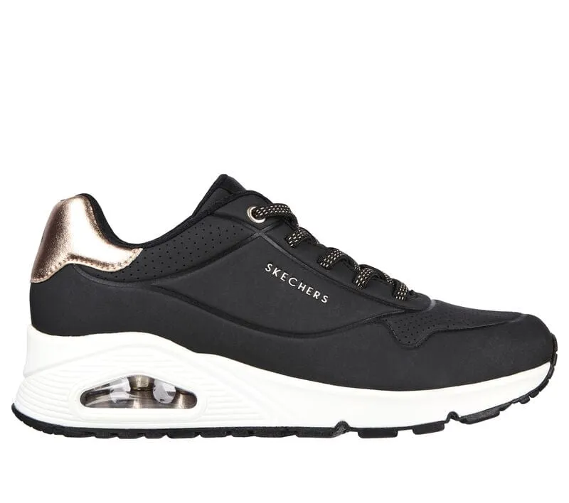 Skechers Uno Shimmer Away Ladies Sneakers Black