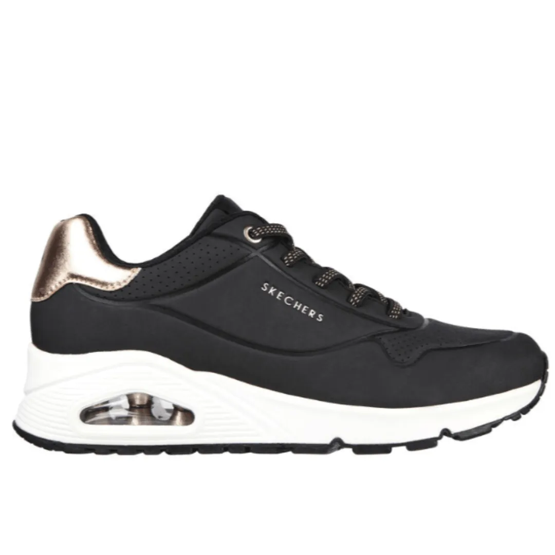 Skechers Uno Shimmer Away Ladies Sneakers Black