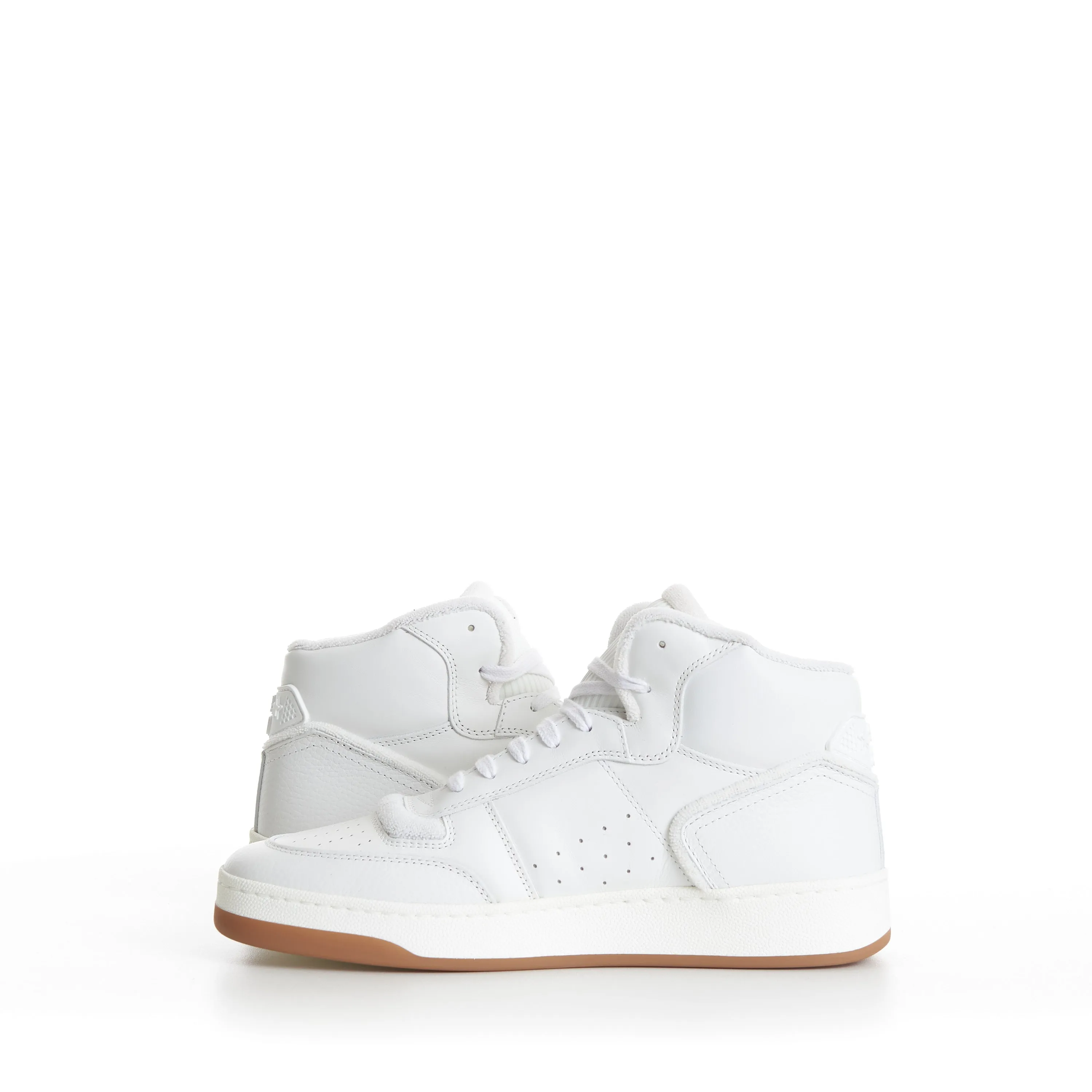 SL/80 Vintage White Mid-top Sneakers - Smooth & Grained Leather