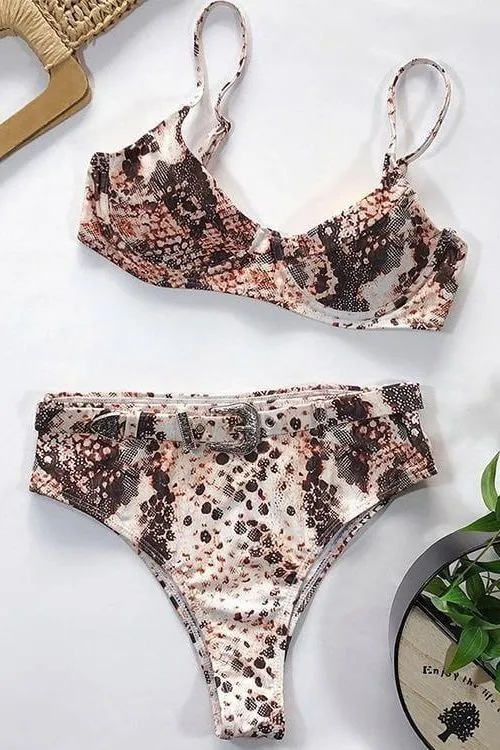 Sling Split Leopard Printing bikini