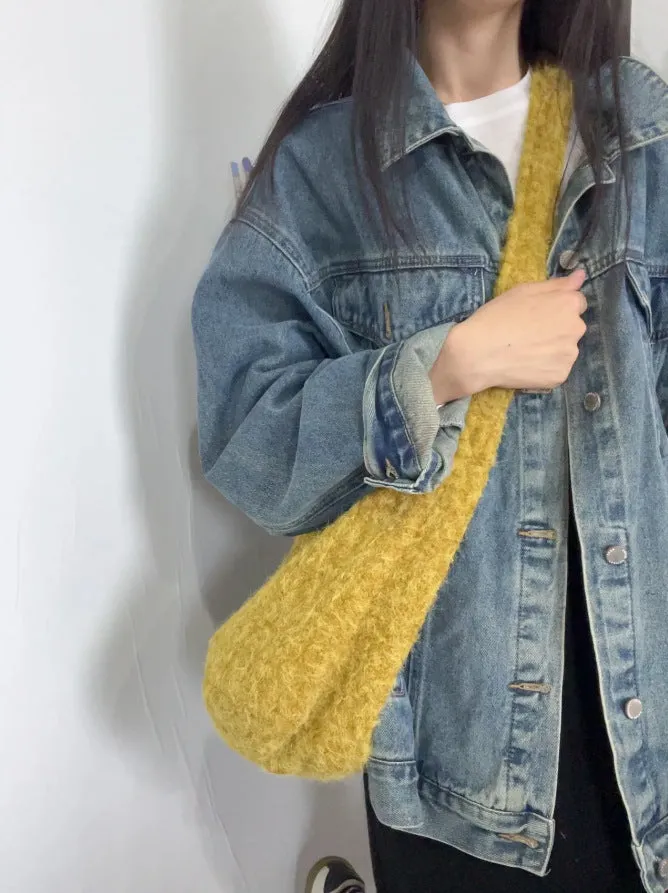 Slouchy Fluffy Soft Glutinous One Versatile Shoulder Bags
