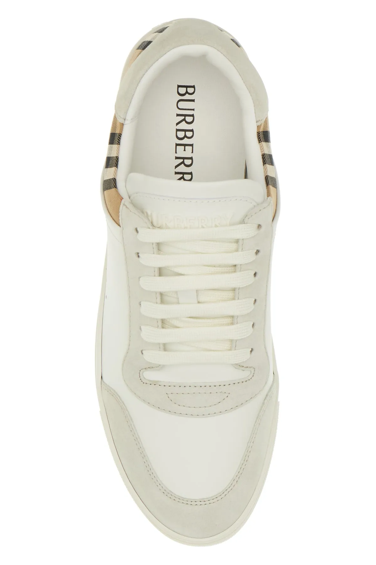 Sneakers multicolor in pelle e pelle scamosciata
