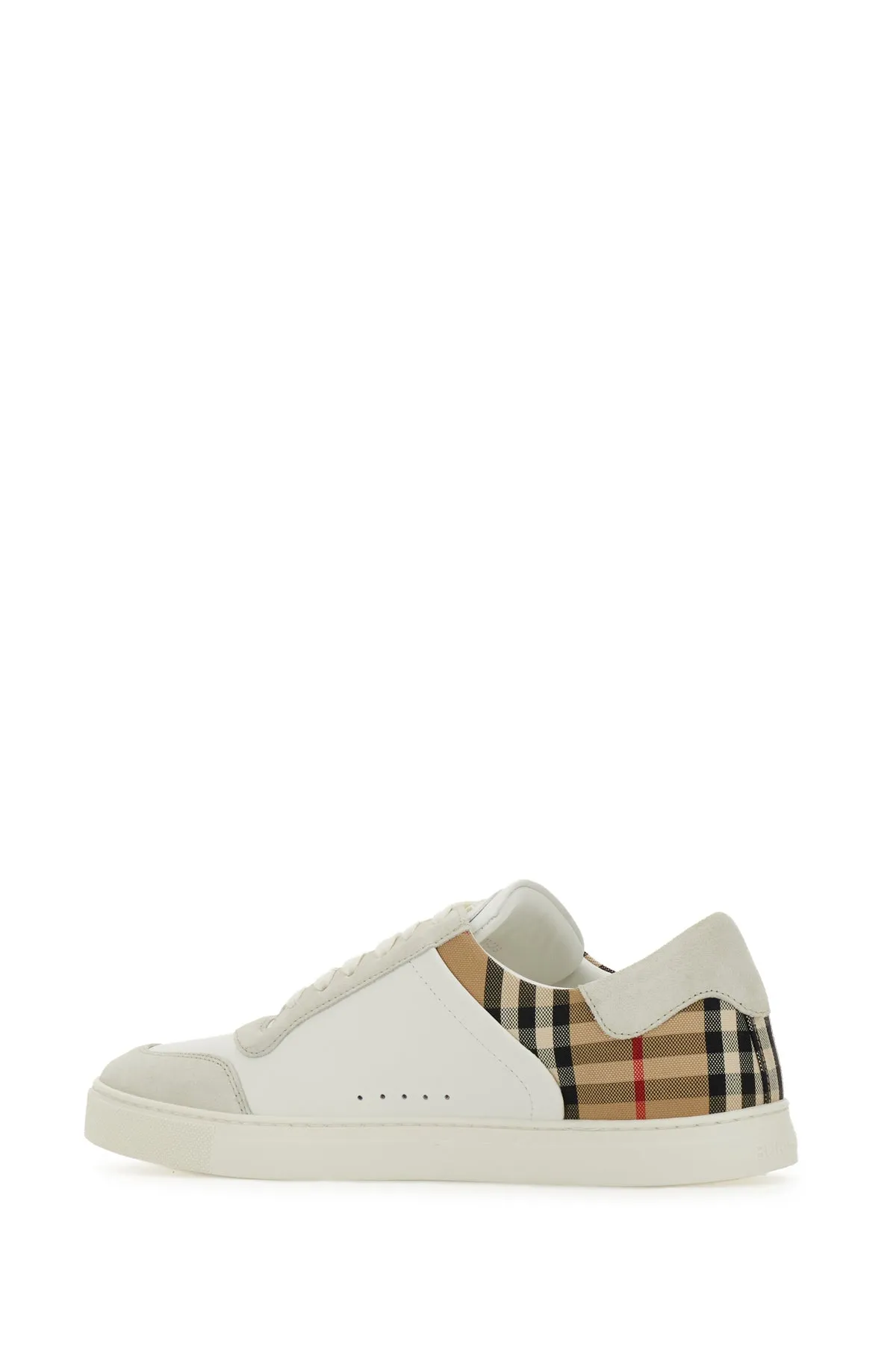 Sneakers multicolor in pelle e pelle scamosciata