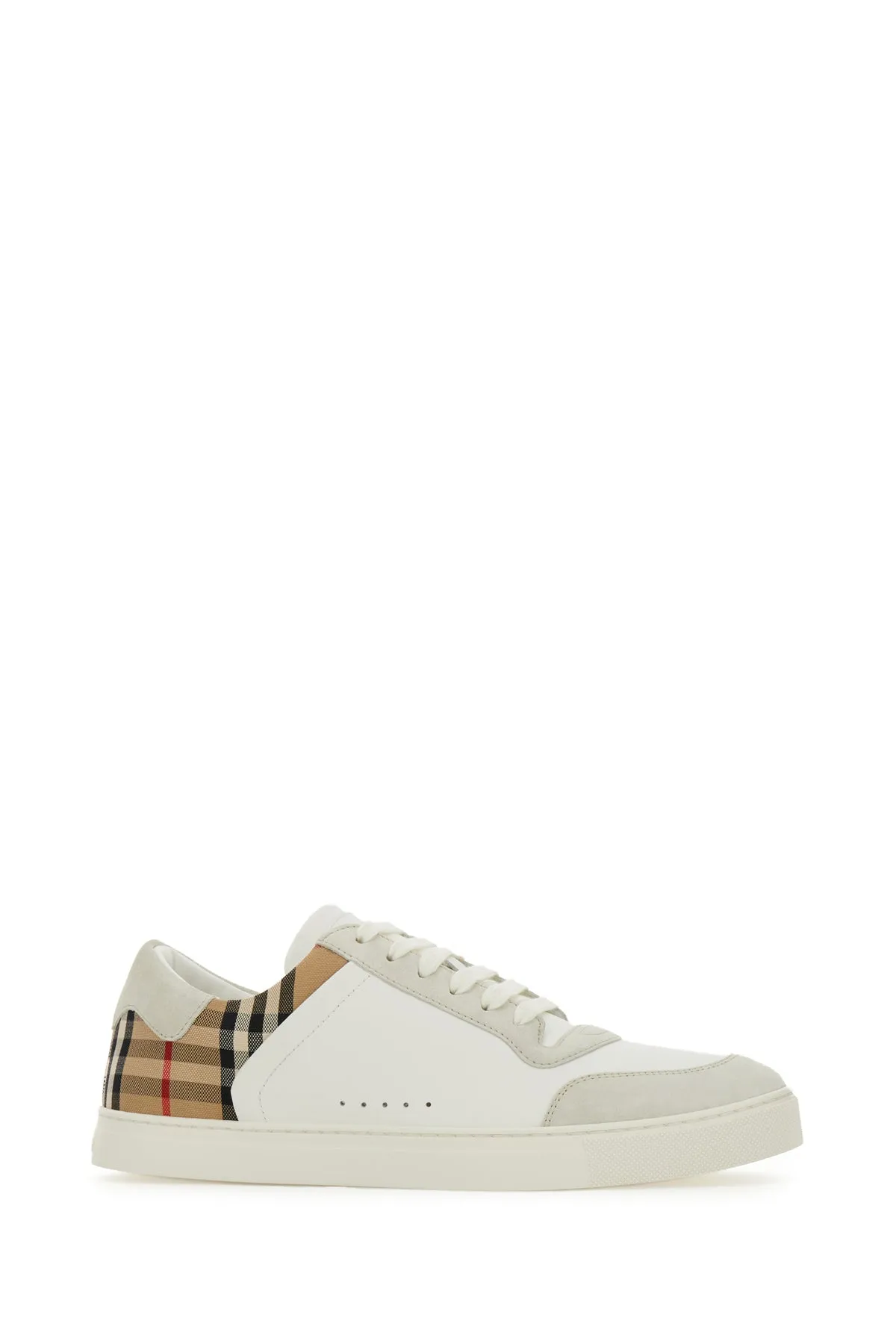 Sneakers multicolor in pelle e pelle scamosciata