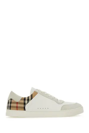 Sneakers multicolor in pelle e pelle scamosciata