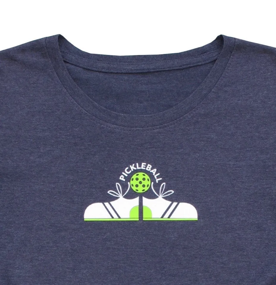 Sneakers Pickleball Women's T-Shirt - Vintage Casual Cotton Blend