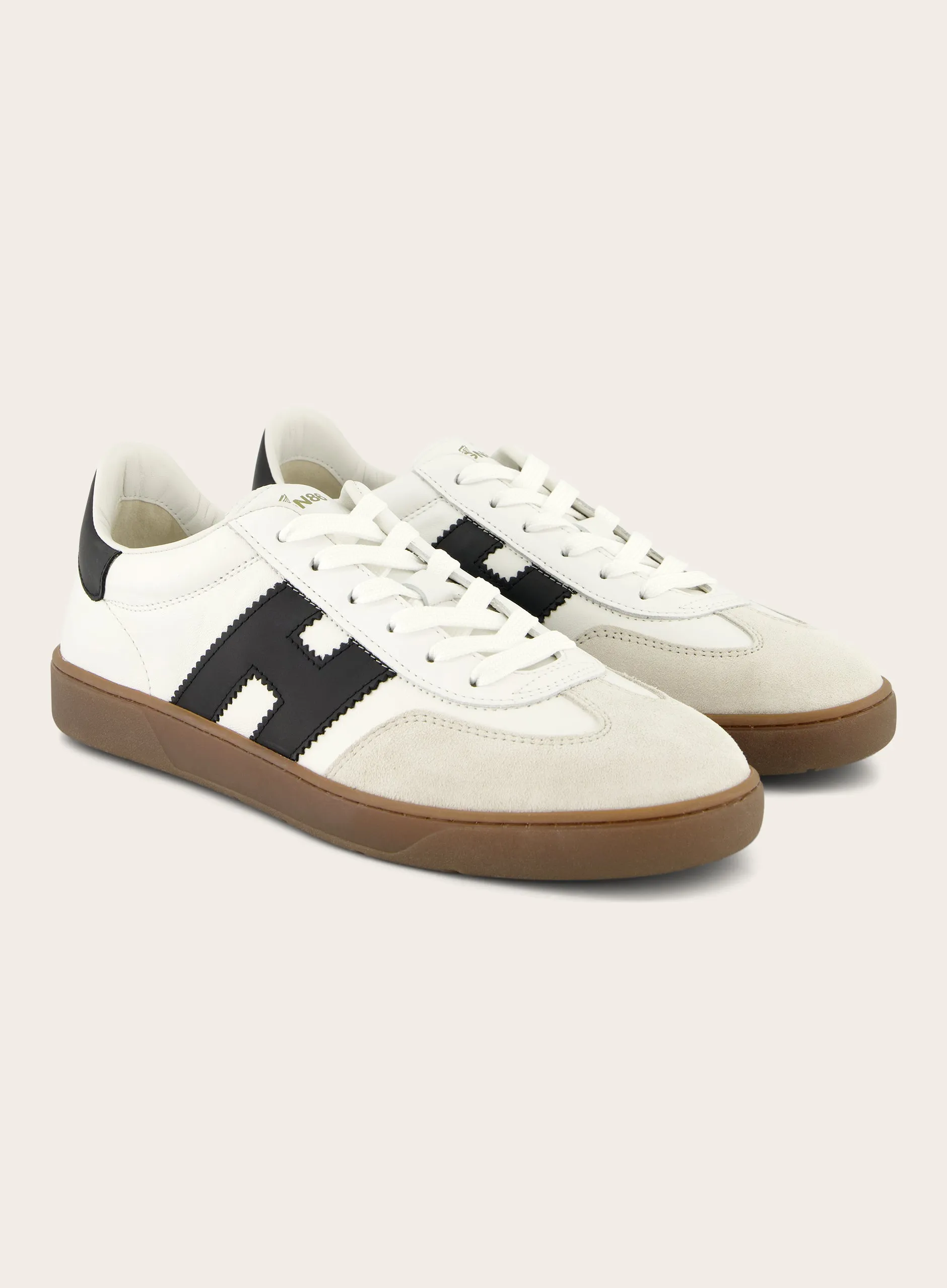 Sneakers van leer