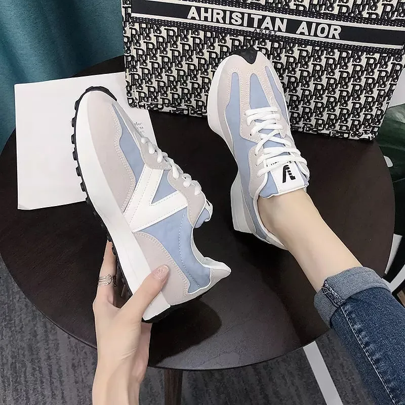 Sneakers Women V Shape White Sports Shoes