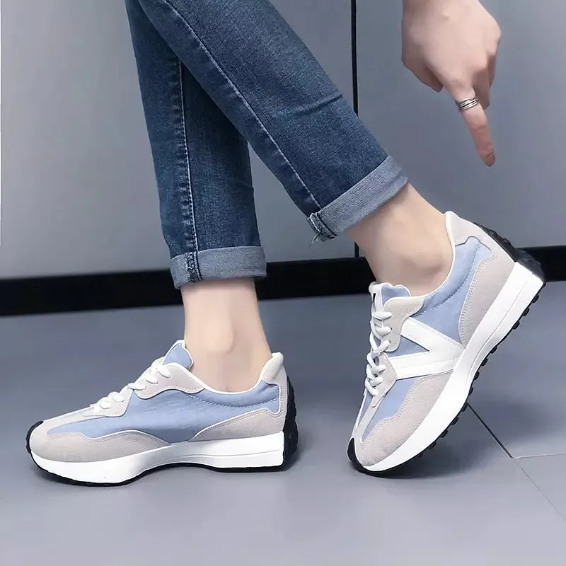 Sneakers Women V Shape White Sports Shoes