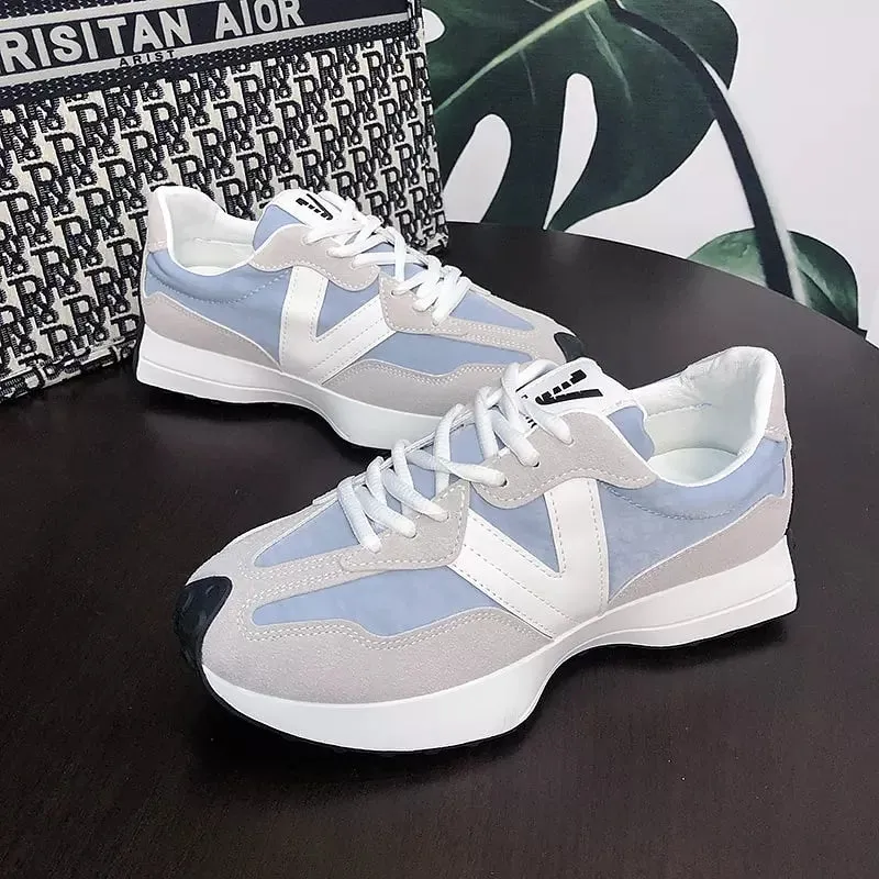 Sneakers Women V Shape White Sports Shoes