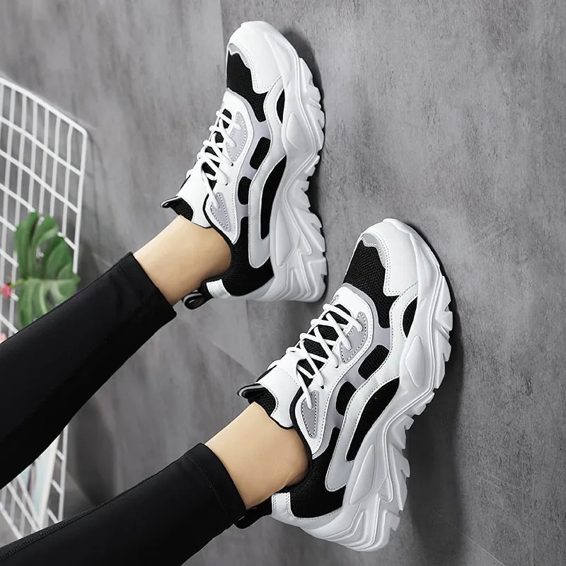 Sneakers Women Vulcanize Shoes New Female Black White