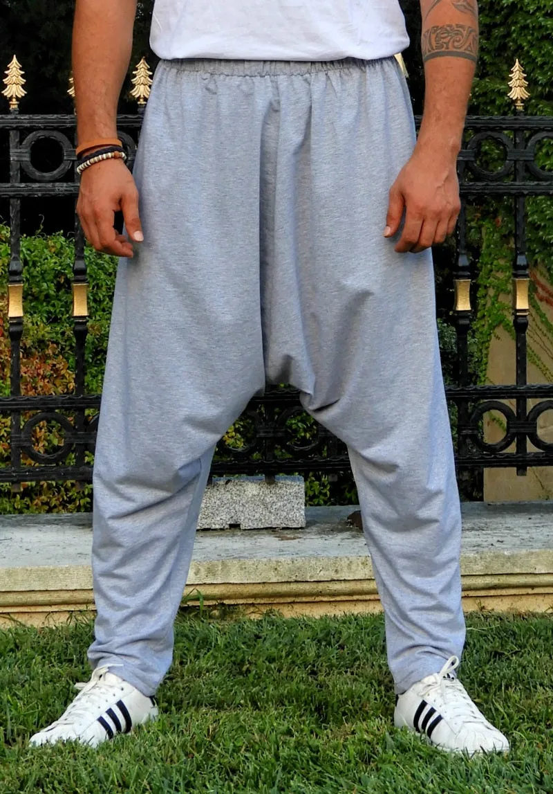 SNOW Men's Harem Pants For Winter (Gray, Red)