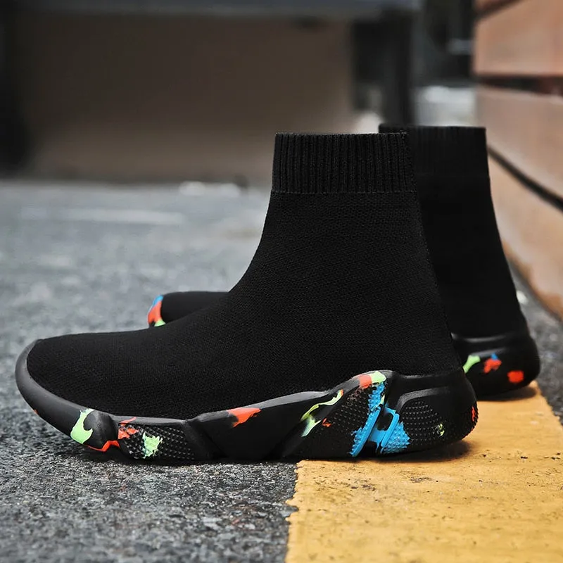 Socks Sneakers Women Men Knit Upper Sport Shoes
