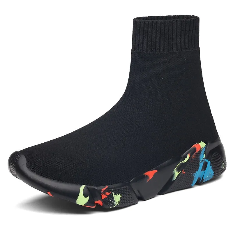 Socks Sneakers Women Men Knit Upper Sport Shoes