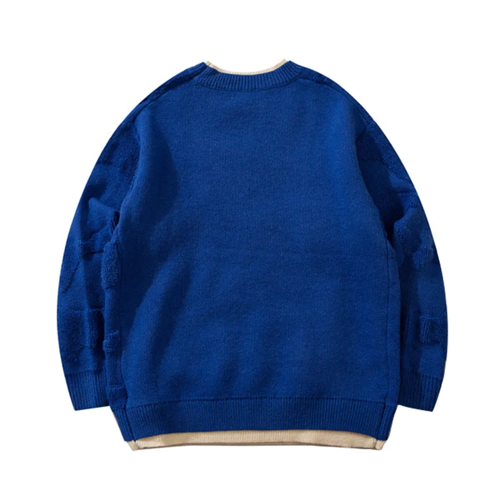 Soft Dolphin Base Flower Sweater