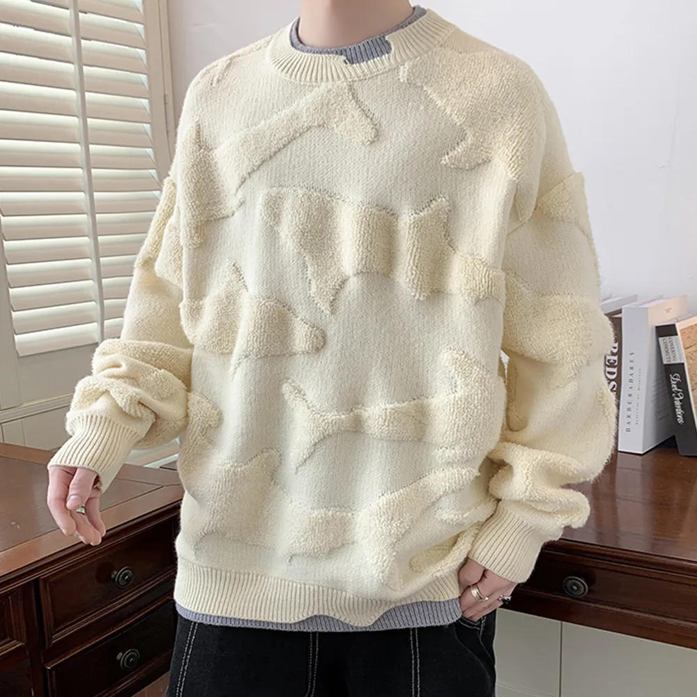 Soft Dolphin Base Flower Sweater