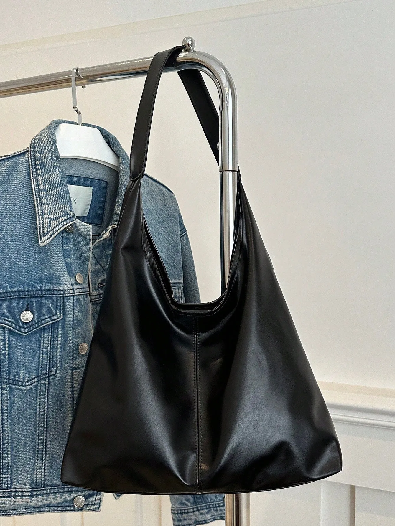 Solid Color Popular Commuter Woven Tote Bag