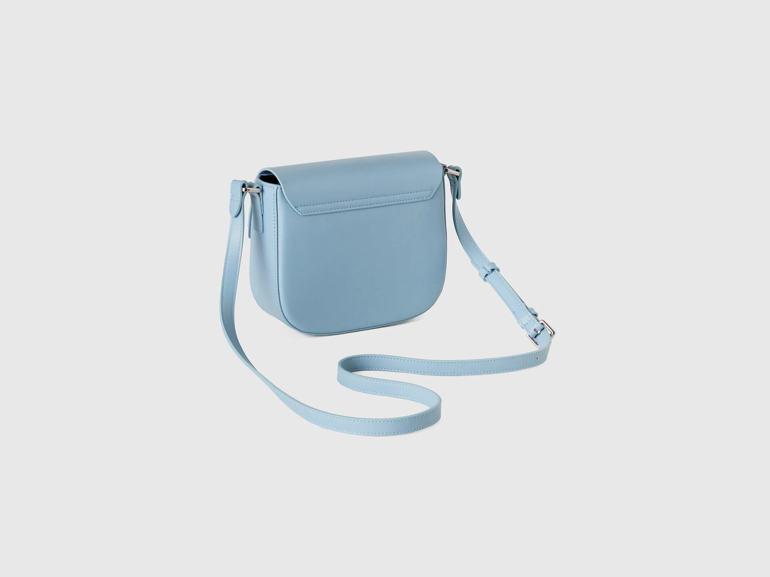 Solid Push Button Sling Bag
