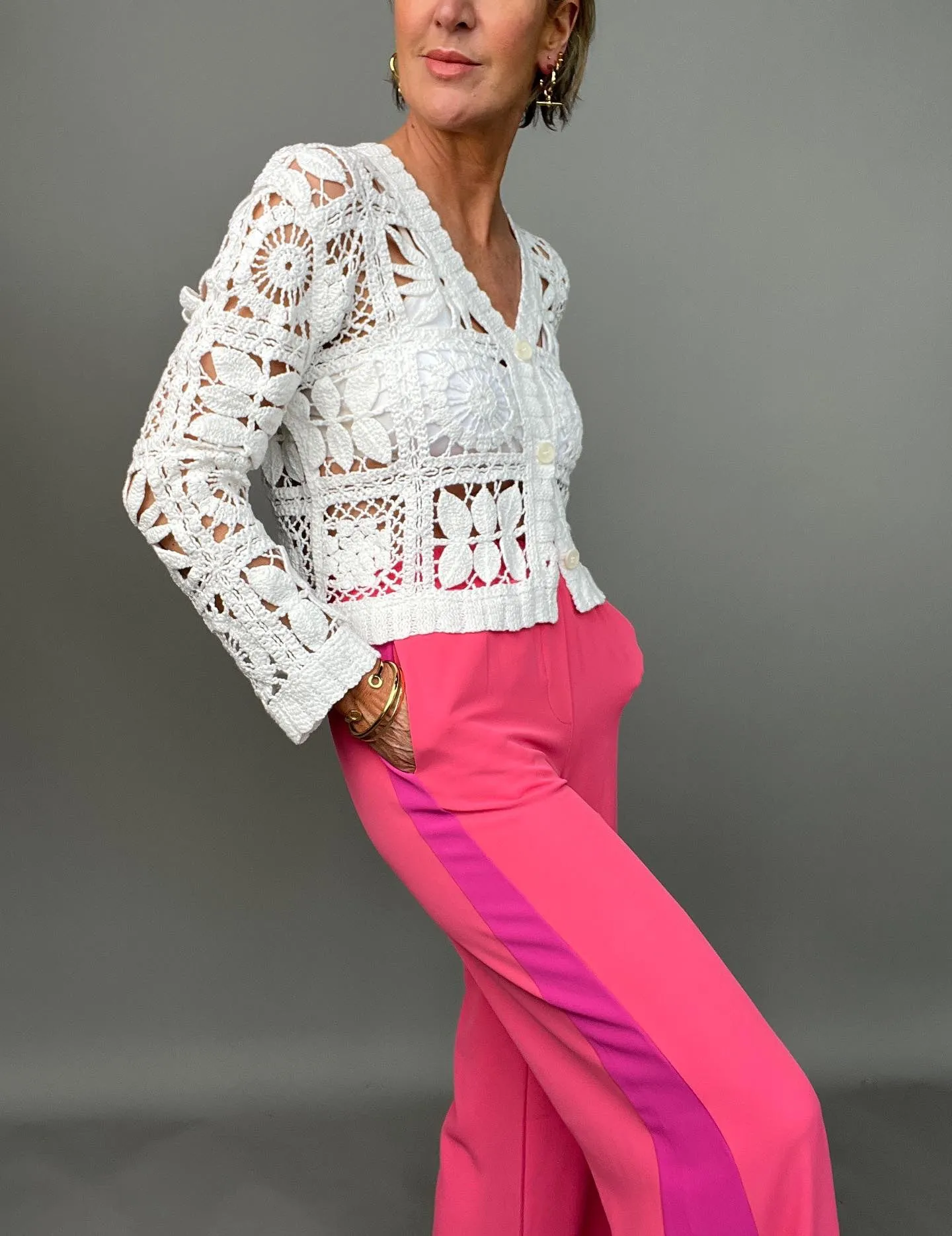 Stone Crochet Cardigan