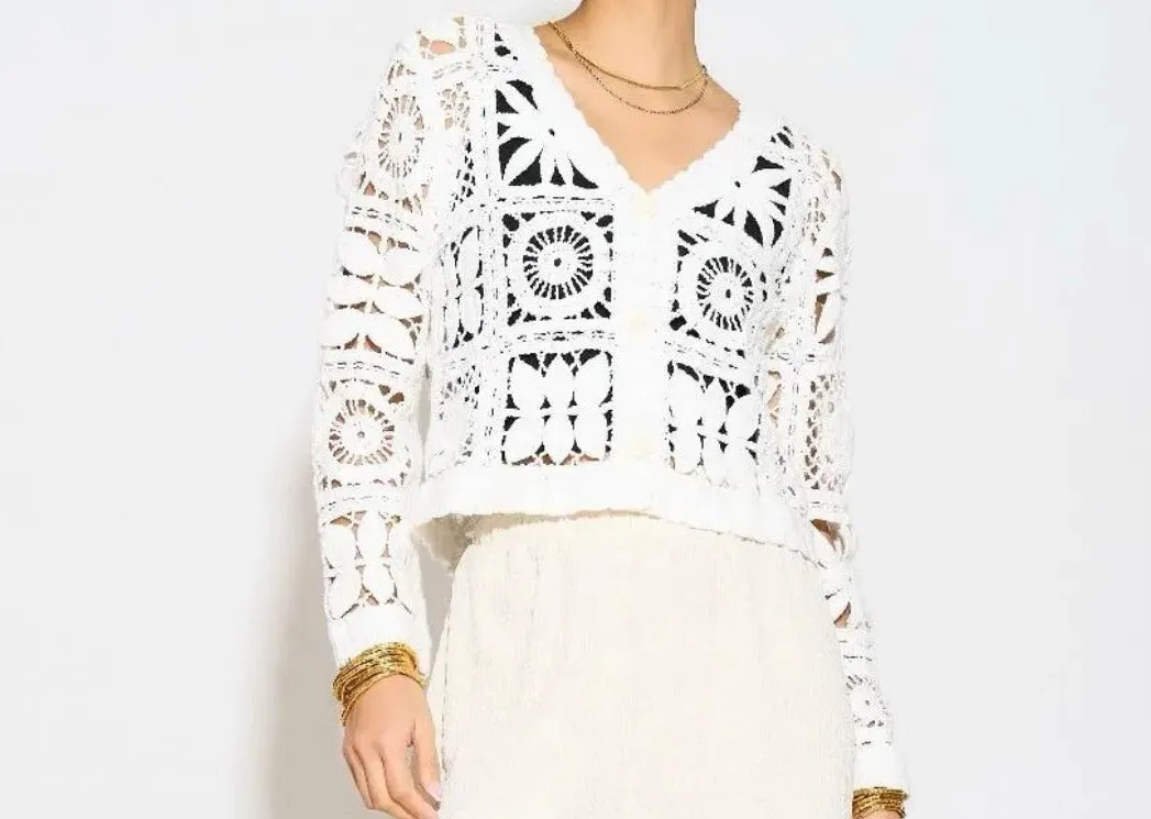 Stone Crochet Cardigan