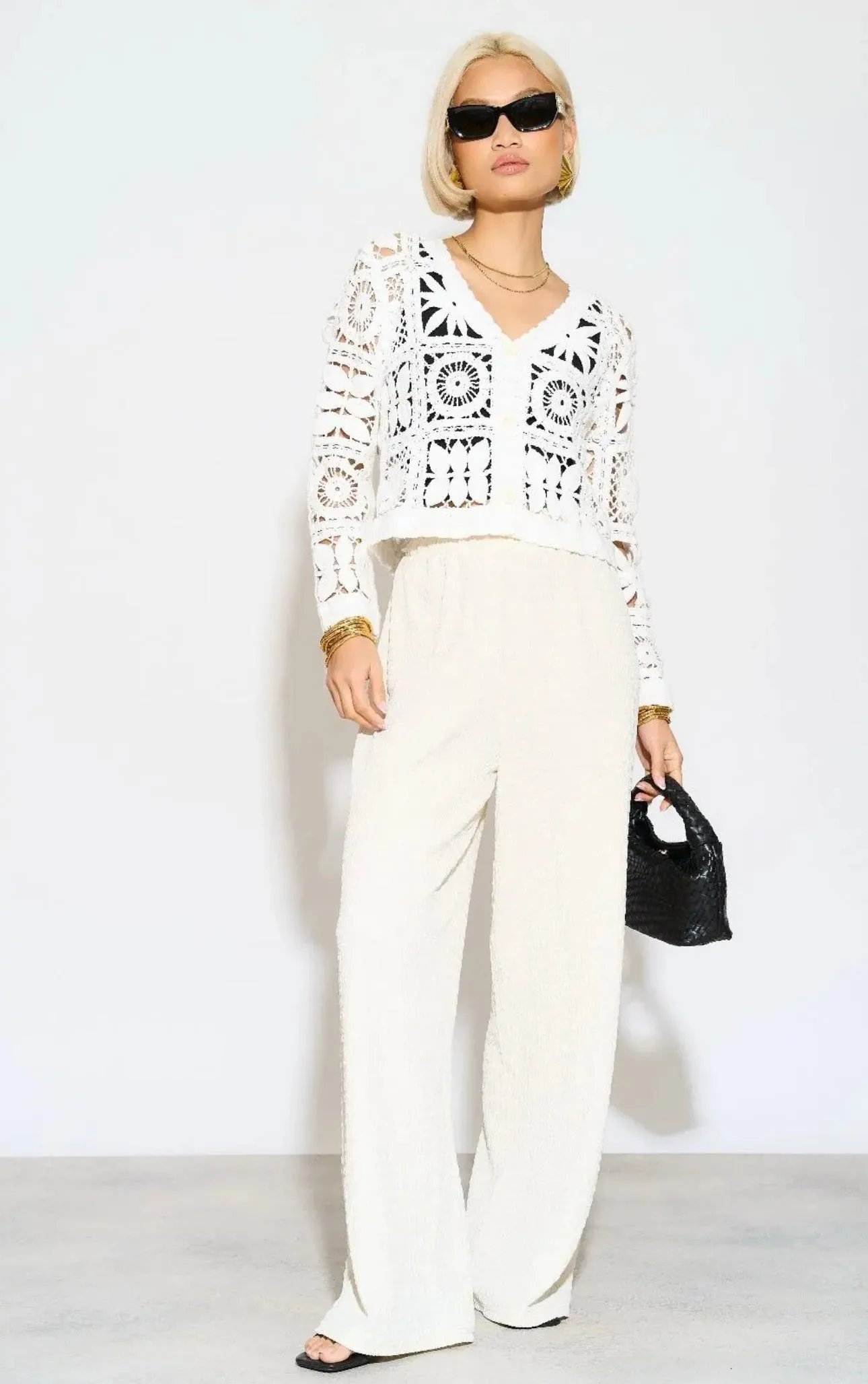 Stone Crochet Cardigan