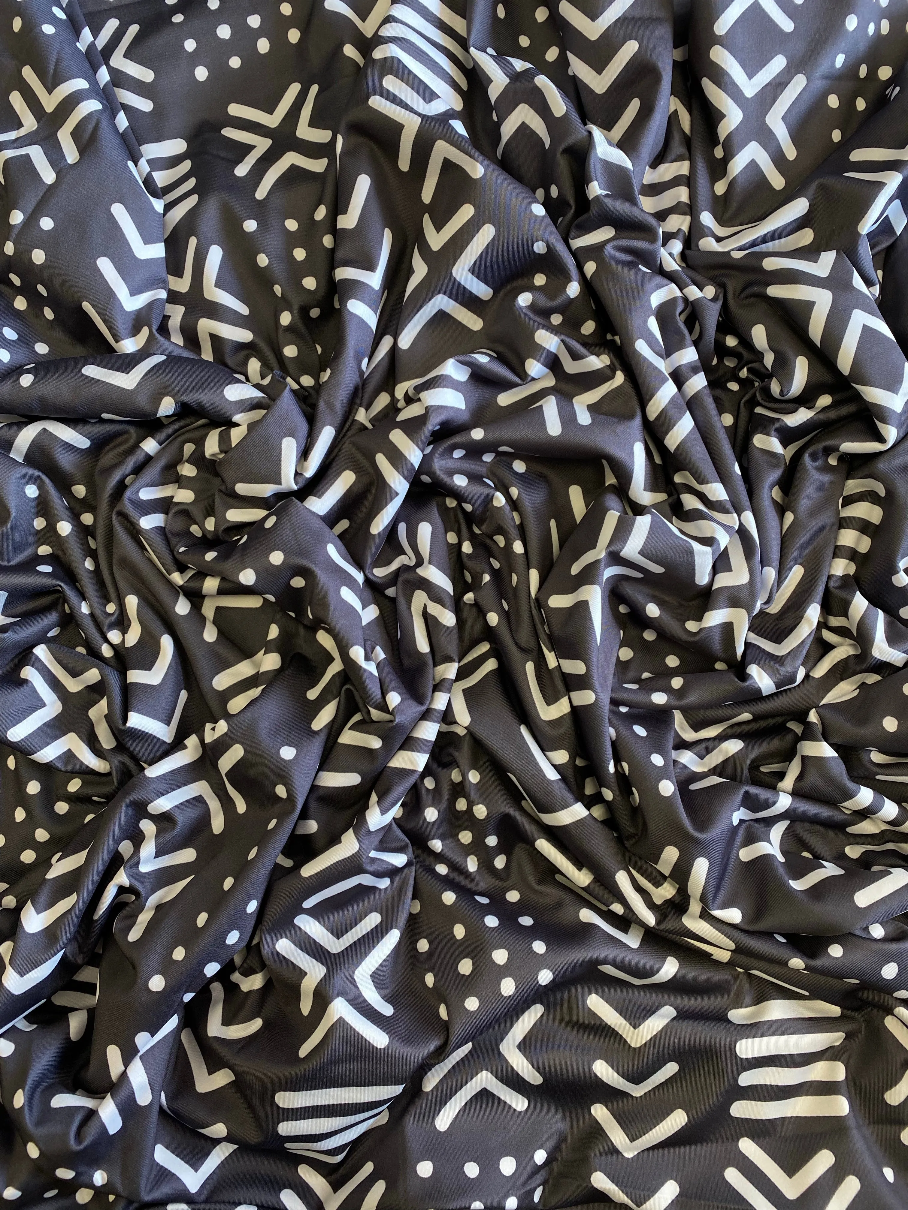 Stretch African Print Fabric in Nylon Spandex 4 Way Stretch