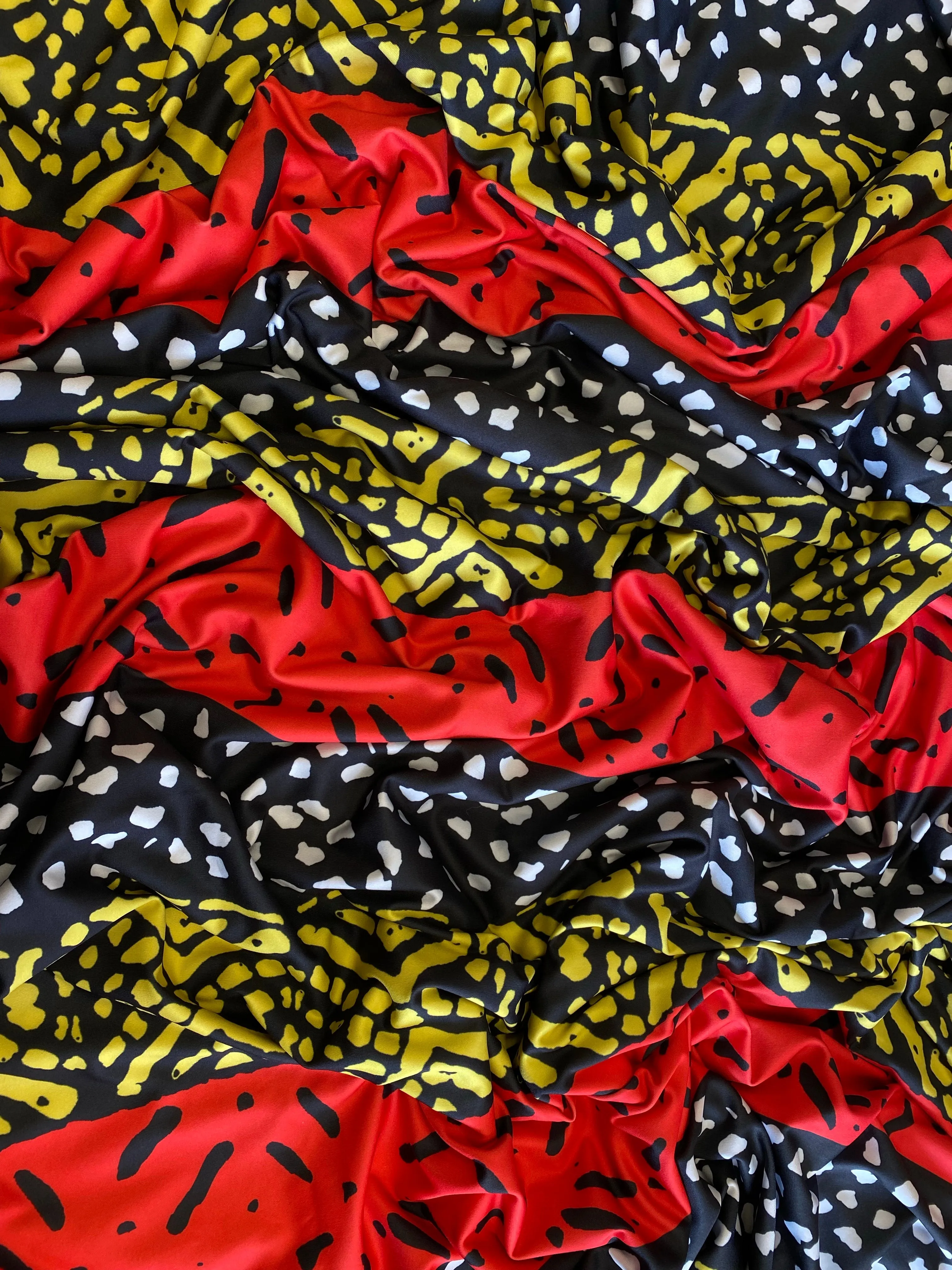 Stretch African Print Fabric in Nylon Spandex 4 Way Stretch