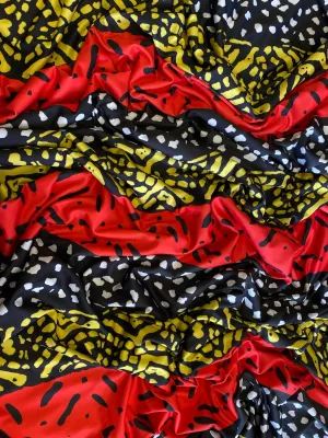 Stretch African Print Fabric in Nylon Spandex 4 Way Stretch