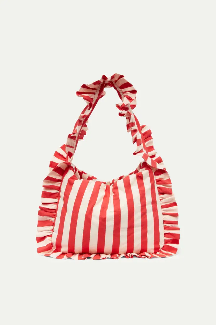 Stripe Print Shoulder Bag
