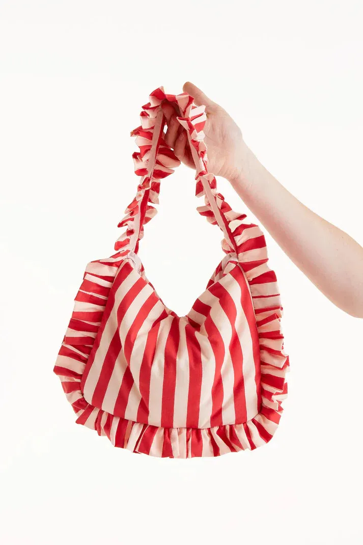 Stripe Print Shoulder Bag