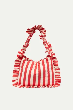 Stripe Print Shoulder Bag