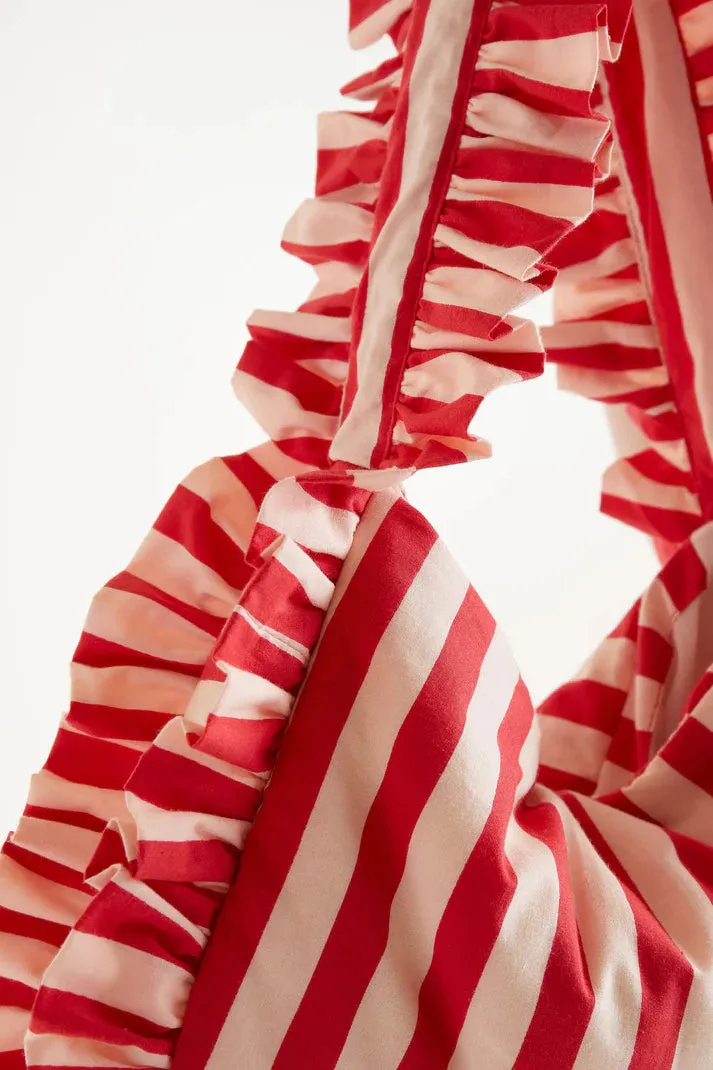 Stripe Print Shoulder Bag