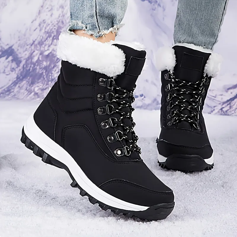 Stylish Womens Insulated Waterproof Snow Boots for Winter