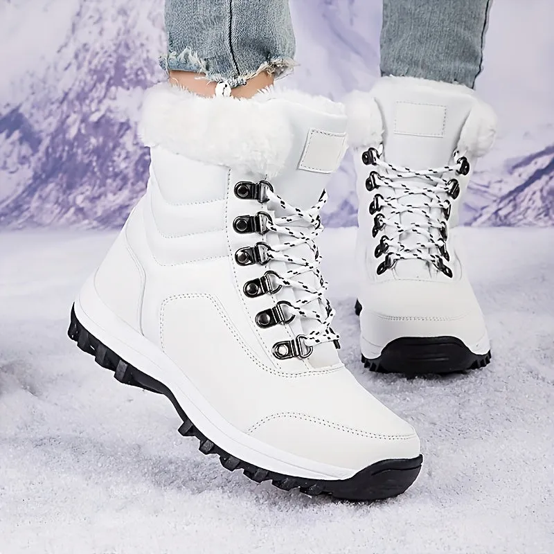 Stylish Womens Insulated Waterproof Snow Boots for Winter