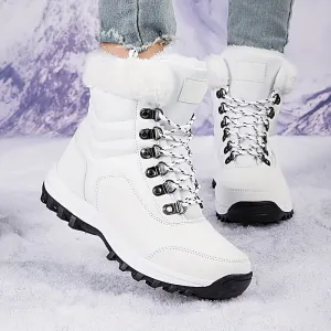 Stylish Womens Insulated Waterproof Snow Boots for Winter