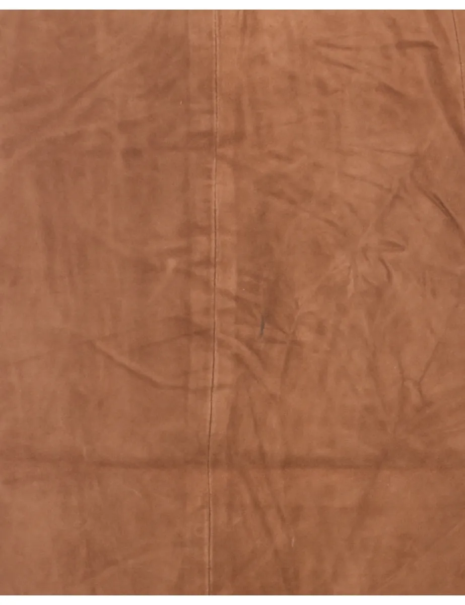 Suede Pencil Skirt - M