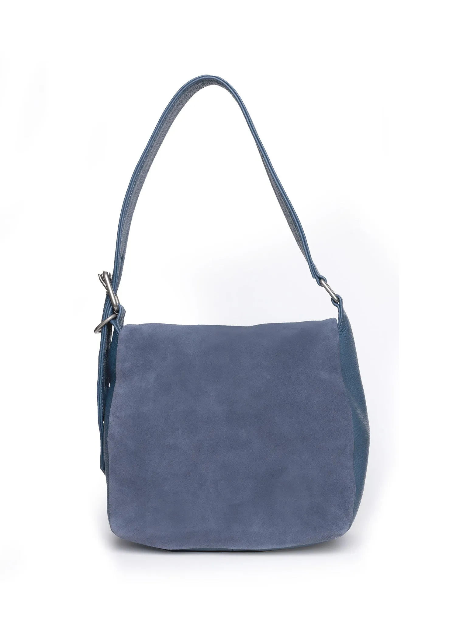 Suede Shoulder Bag - Smoke
