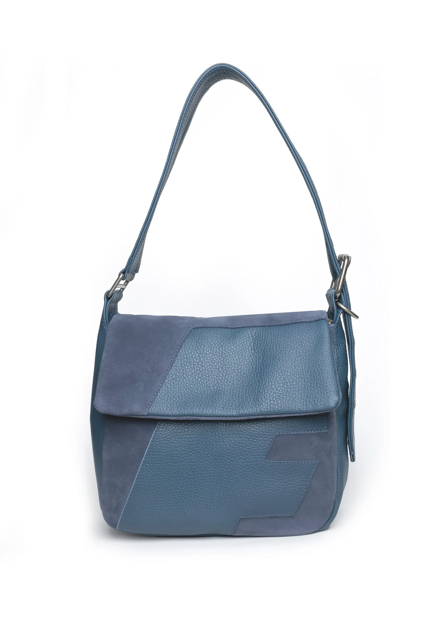 Suede Shoulder Bag - Smoke