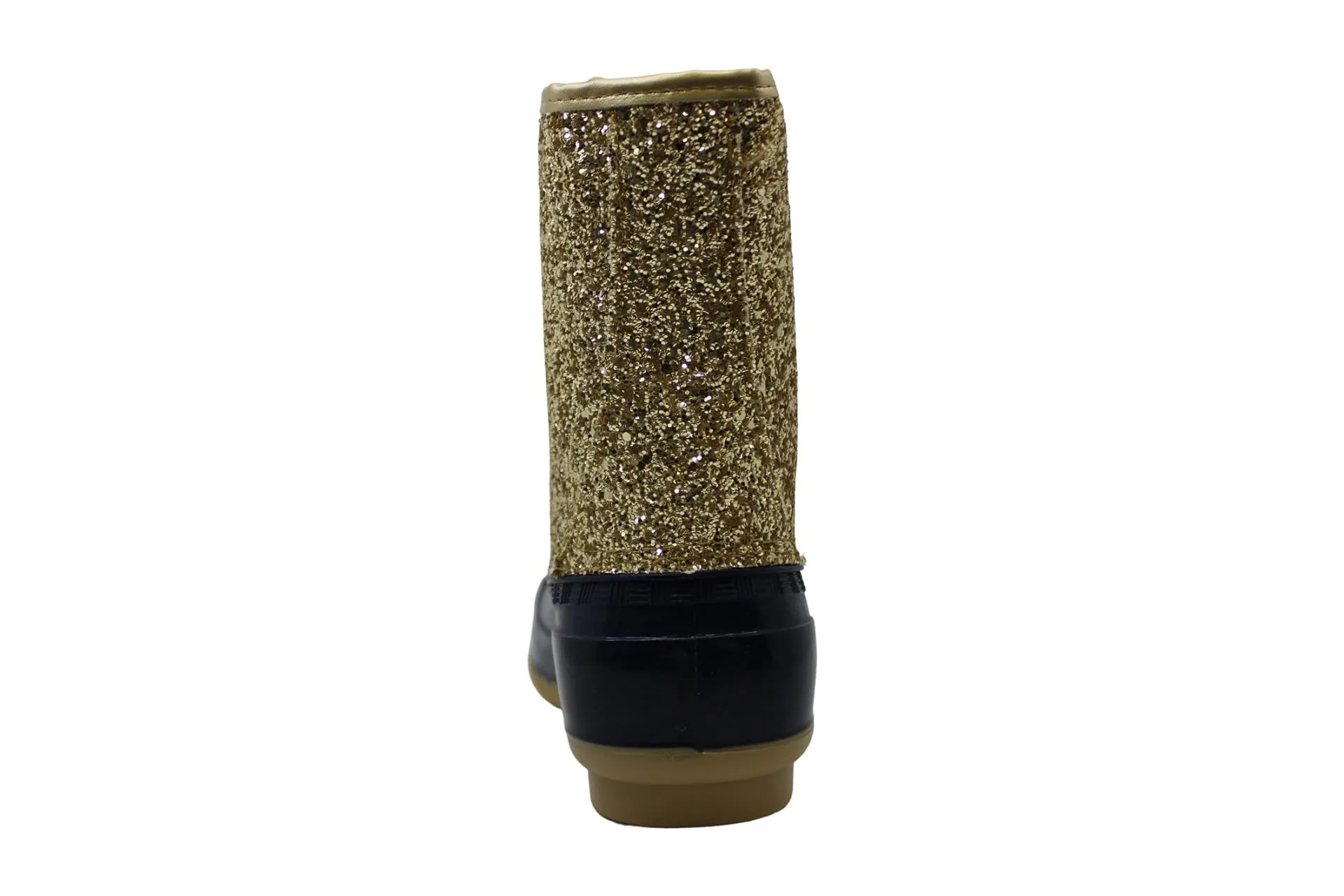 Sugar Womens Duck Boots - Waterproof Shell Insulated Snow Boot-Skylar2-Gold Glitter/Navy-8