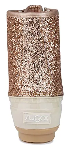 Sugar Womens Duck Boots - Waterproof Shell Insulated Snow Boot-Skylar2-Rose Gold Glitter-8