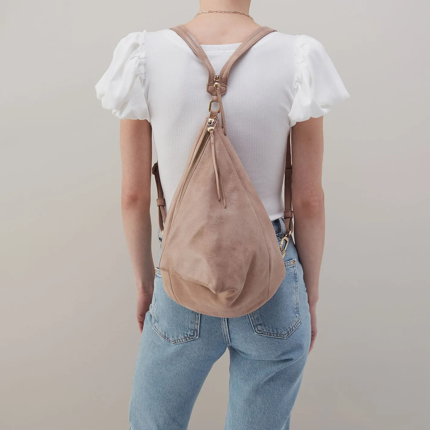 Sway Convertible Sling In Buffed Leather - Hazel