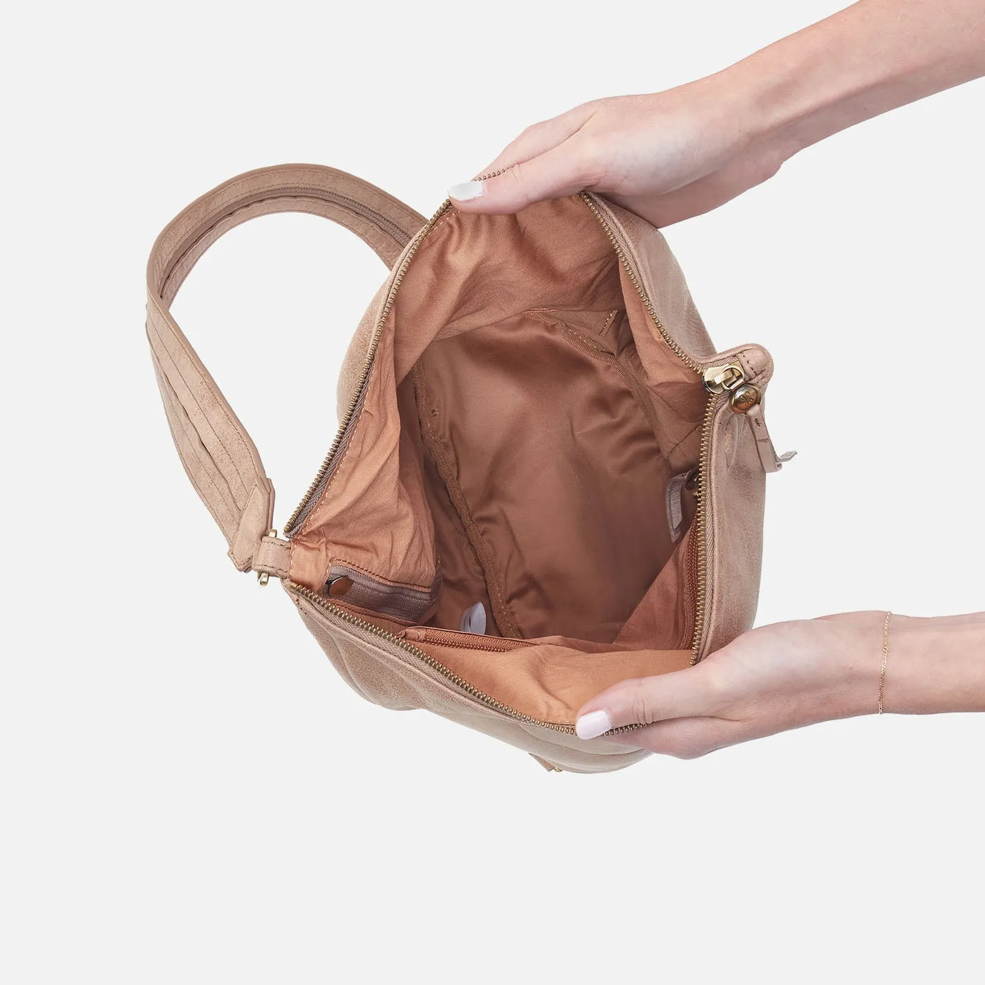 Sway Convertible Sling In Buffed Leather - Hazel