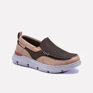 Swerve Brown Slip On Sneakers 0120496