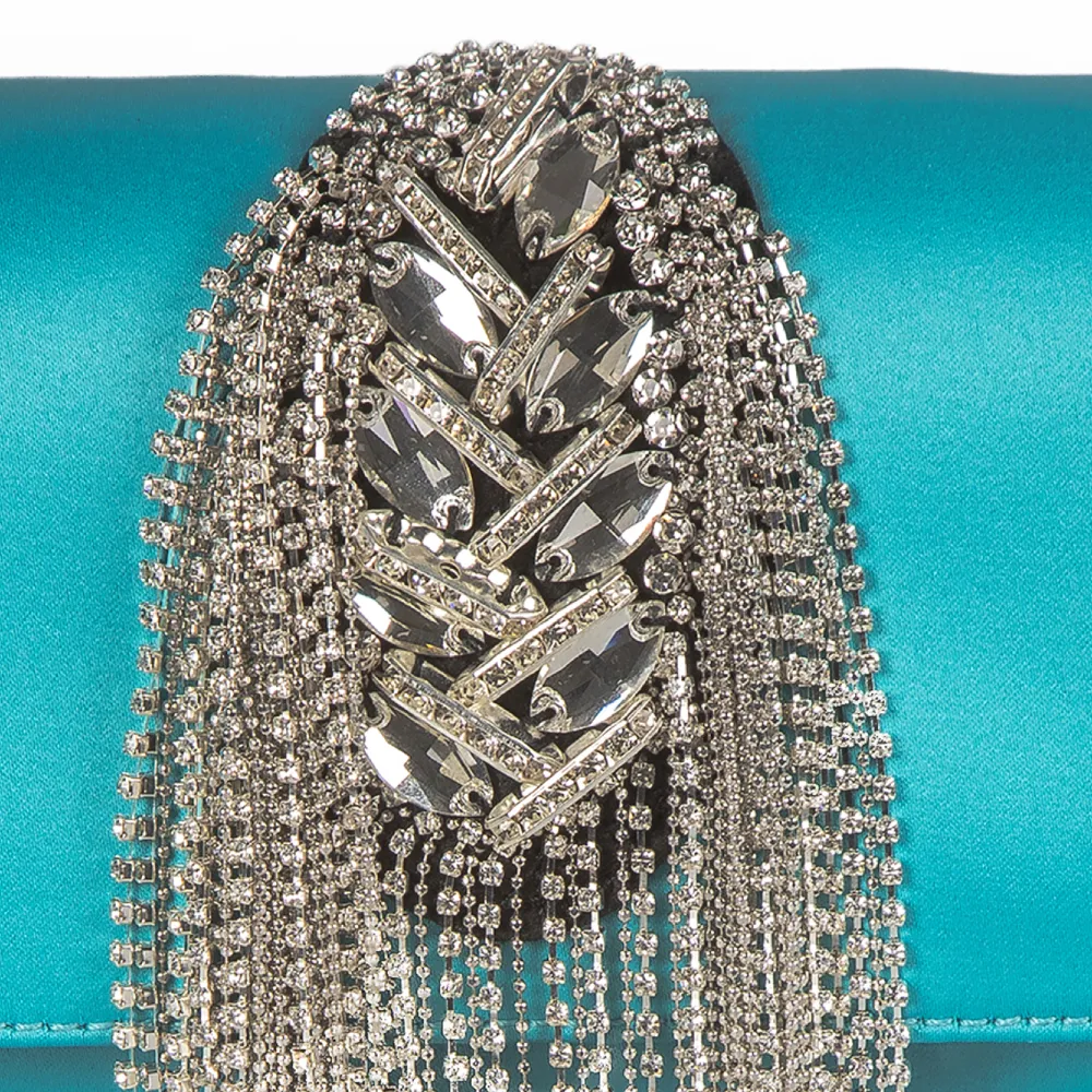 Tassel Embriodered Clutch With A Sling