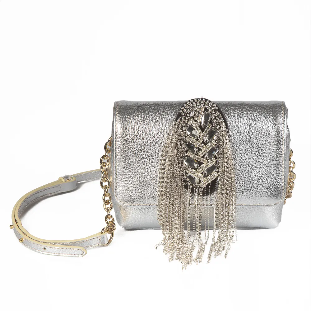 Tassel Embriodered Clutch With A Sling