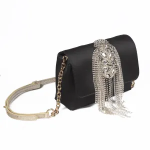 Tassel Embriodered Clutch With A Sling