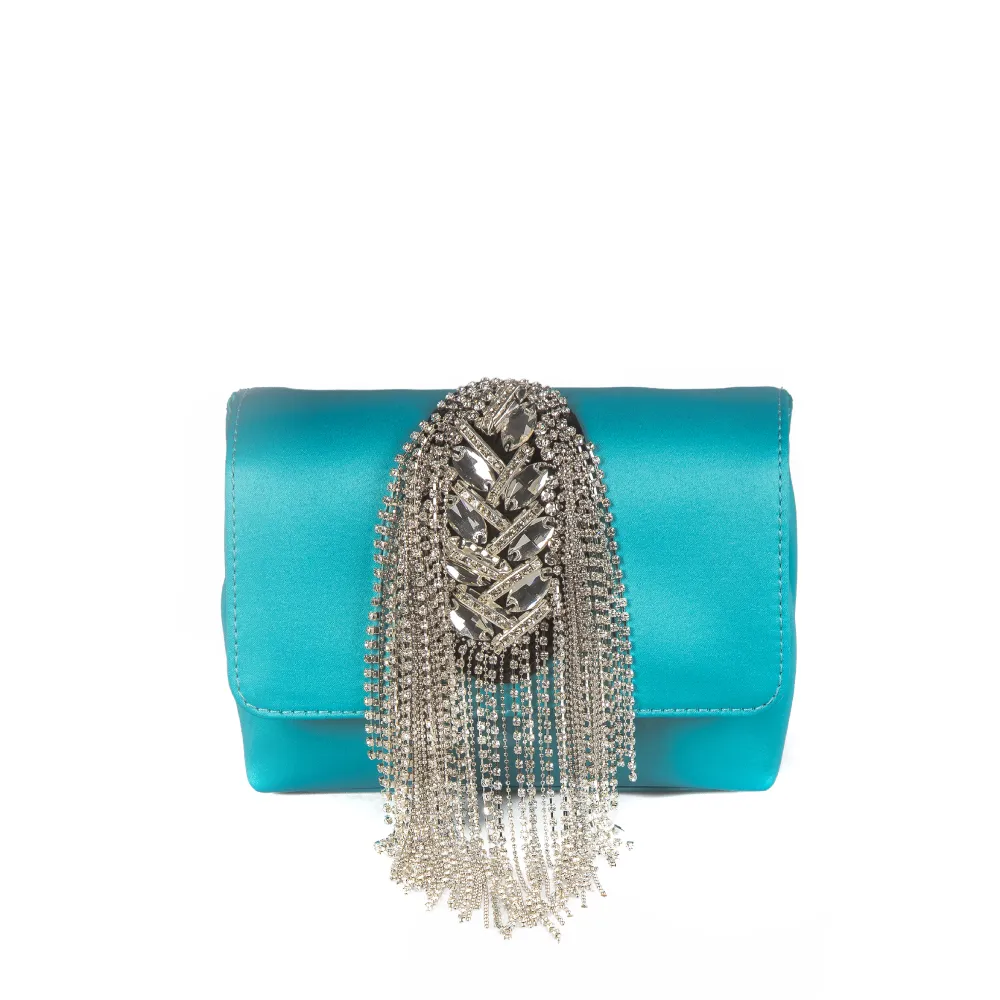 Tassel Embriodered Clutch With A Sling
